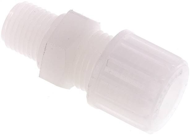 10x8mm & G1/4'' PVDF Straight Compression Fitting with Male Threads 10 bar