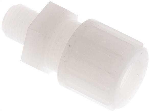 14x12mm & G1/4'' PVDF Straight Compression Fitting with Male Threads 10 bar