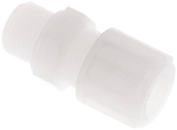 12x10mm & G3/8'' PVDF Straight Compression Fitting with Male Threads 10 bar