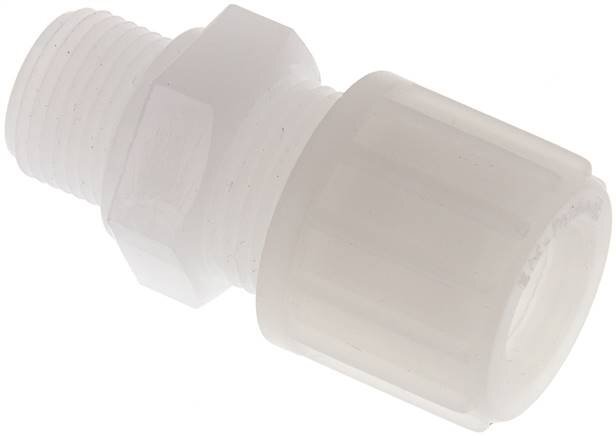 14x12mm & G3/8'' PVDF Straight Compression Fitting with Male Threads 10 bar