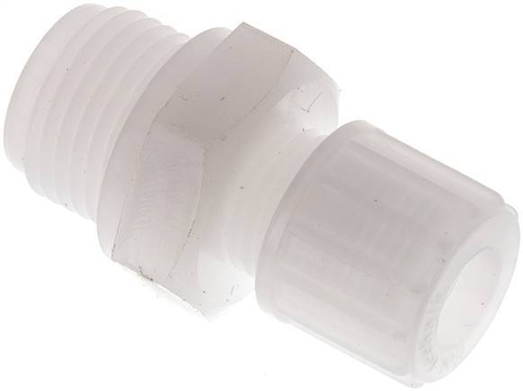 10x8mm & G1/2'' PVDF Straight Compression Fitting with Male Threads 10 bar