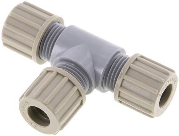 10x8mm PA T-Shape Tee Compression Fitting 10 bar