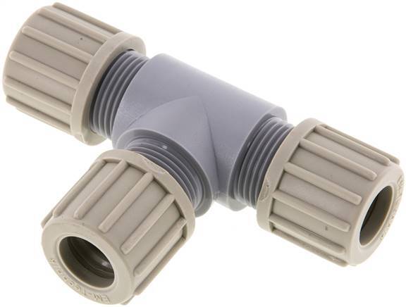 14x12mm PA T-Shape Tee Compression Fitting 10 bar