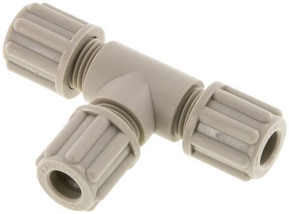 6x4mm PP T-Shape Tee Compression Fitting 10 bar