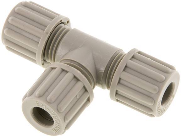 8x6mm PP T-Shape Tee Compression Fitting 10 bar