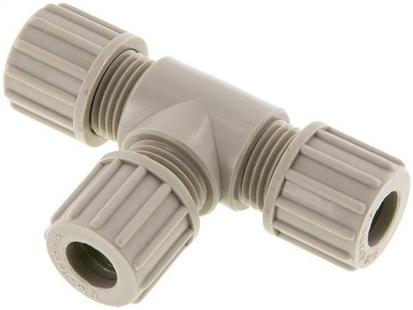 10x8mm PP T-Shape Tee Compression Fitting 10 bar