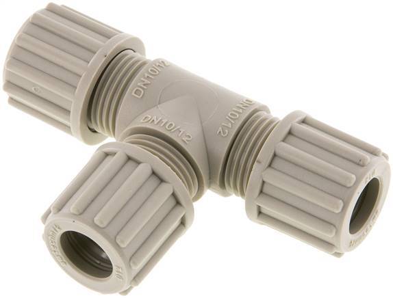 12x10mm PP T-Shape Tee Compression Fitting 10 bar