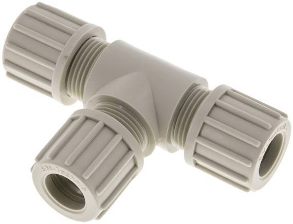 14x12mm PP T-Shape Tee Compression Fitting 10 bar