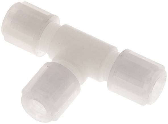 6x4mm PVDF T-Shape Tee Compression Fitting 10 bar