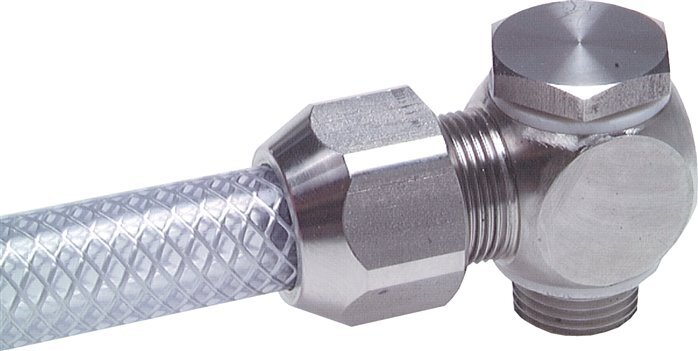 20x13mm & G3/8'' Stainless Steel Elbow Compression Fitting with Male Threads 10 bar PTFE