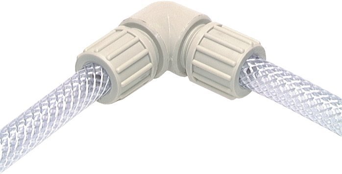 12x6mm PP Elbow Compression Fitting 10 bar PVC and PA