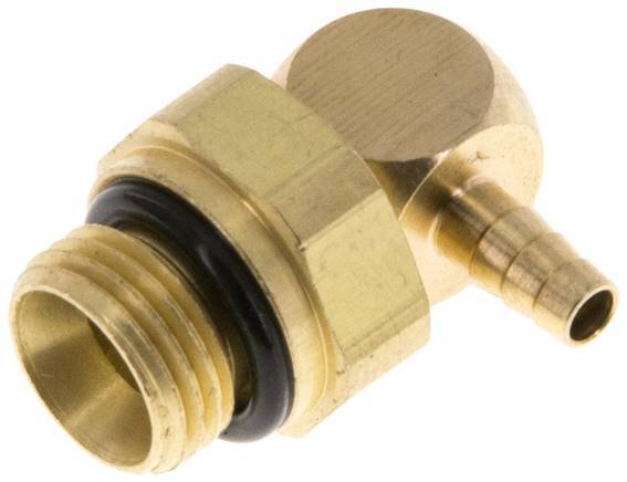 Codo de latón de 3 mm y G1/8'' con rosca macho NBR giratorio
