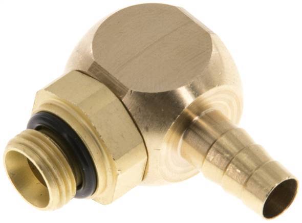 6 mm & G1/8'' Messing Winkel Schlauch Barb mit Außengewinde NBR drehbar