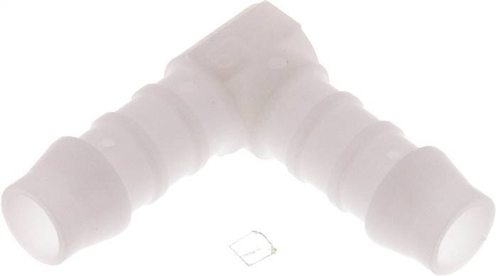 Conector de manguera acodado de POM de 9 mm (3/8'')