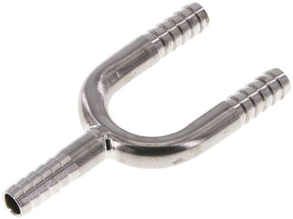 Conector de manguera en Y de acero inoxidable 1.4301 de 6 mm (1/4'')