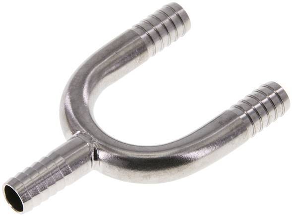 Conector de manguera en Y de acero inoxidable 1.4301 de 9 mm (3/8'')