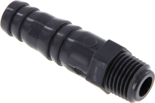 12 mm & G1/4'' PVC-U Hose Barb Male 53mm EN 1452-3