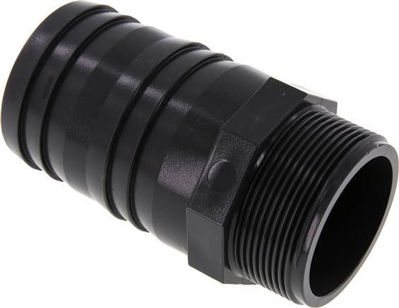 60 mm & G2'' PVC-U Hose Barb Male 118mm EN 1452-3