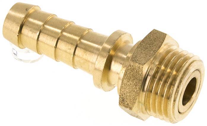 Embout de tuyau 13 mm (1/2'') et R1/2'' en laiton mâle FKM rotatif