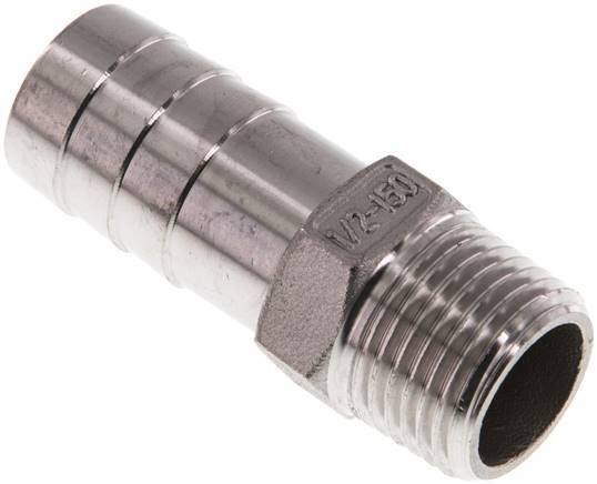 19 mm (3/4'') & 1/2''NPT Stainless Steel 1.4408 Hose Barb Male