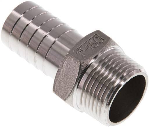 25 mm & 1''NPT RVS 1.4408 Slangpilaar Buitendraad