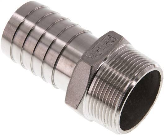 38 mm & 1-1/2''NPT RVS 1.4408 Slangpilaar Buitendraad