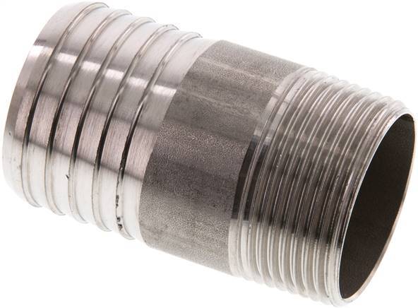 40 mm & R1-1/4'' Stainless Steel 1.4571 Hose Barb Male 70mm