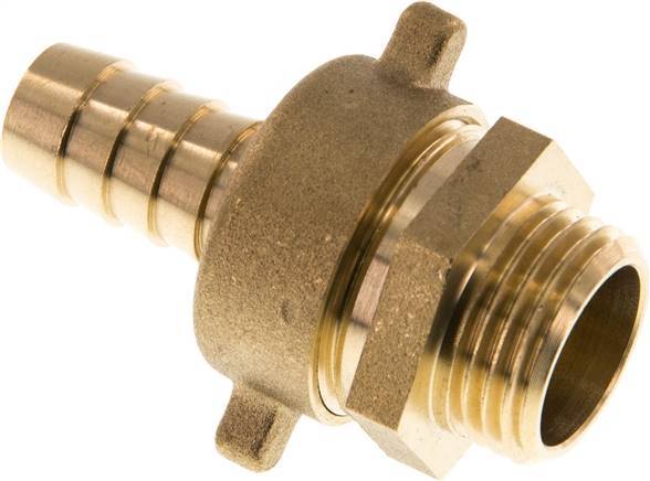 13 mm (1/2'') & G1/2'' Brass Hose Barb Male Flat Sealing NBR Wing Nut