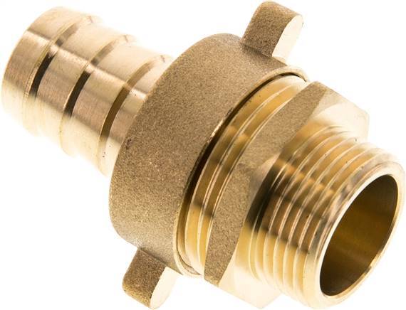 19 mm (3/4'') & G3/4'' Brass Hose Barb Male Flat Sealing NBR Wing Nut