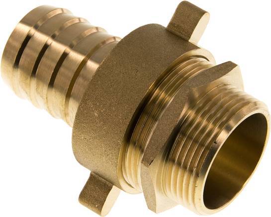 32 mm (1-1/4'') & G1-1/4'' Brass Hose Barb Male Flat Sealing NBR Wing Nut