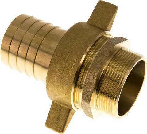 50 mm (2'') & G2'' Brass Hose Barb Male Flat Sealing NBR Wing Nut