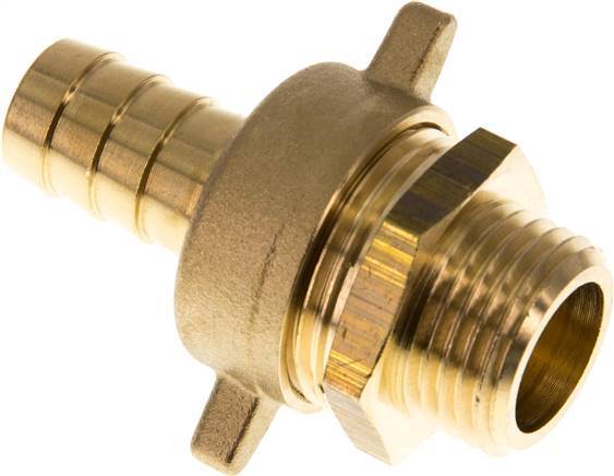 13 mm (1/2'') & G1/2'' Brass Hose Barb MaleConical Sealing NBR Wing Nut