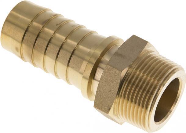 32x48 mm & R1-1/4'' Brass Hose Pillar with Male Threads DIN EN 14423