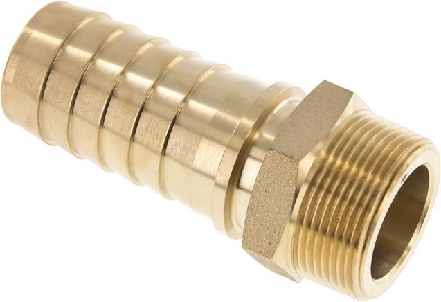 38x54 mm & R1-1/2'' Brass Hose Pillar with Male Threads DIN EN 14423