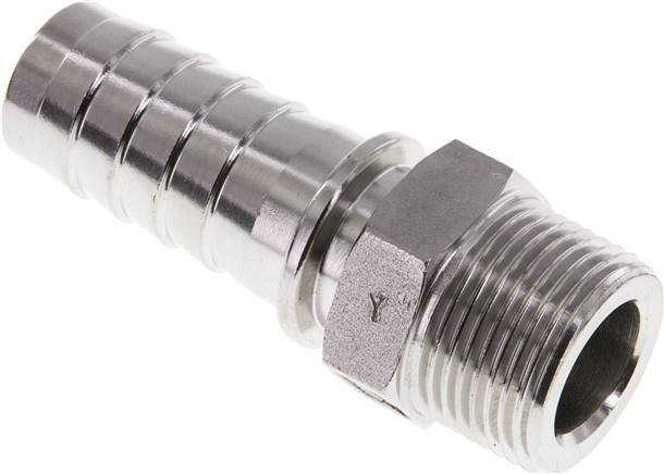 25x40 mm & R1'' Stainless Steel 1.4301 Hose Pillar with Male Threads DIN EN 14423