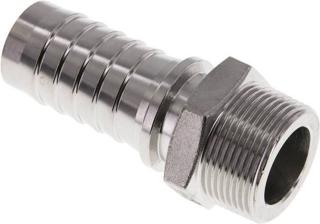 32x48 mm & R1-1/4'' Stainless Steel 1.4301 Hose Pillar with Male Threads DIN EN 14423