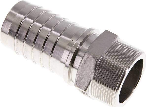 50x68 mm & R2'' Stainless Steel 1.4301 Hose Pillar with Male Threads DIN EN 14423