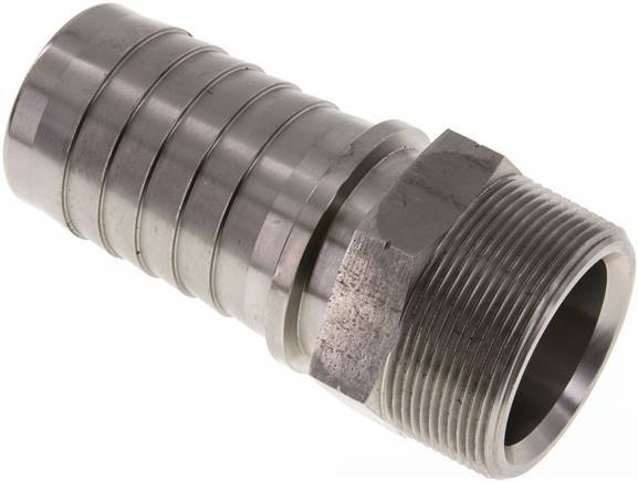 50x68 mm & 2''NPT RVS 1.4301 Slangpilaar met Buitendraad DIN EN 14423