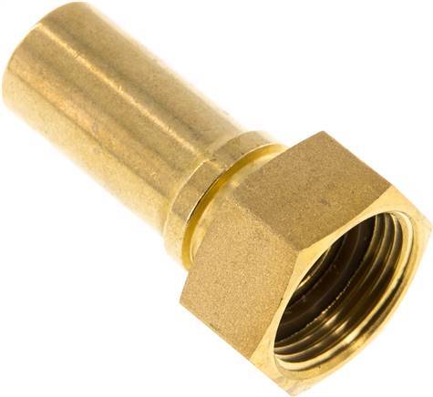 19 mm (3/4'') & G3/4'' Brass Hose Barb Union Nut Flat Sealing Polyurethane Safety collars EN 14420-5 (DIN 2817)