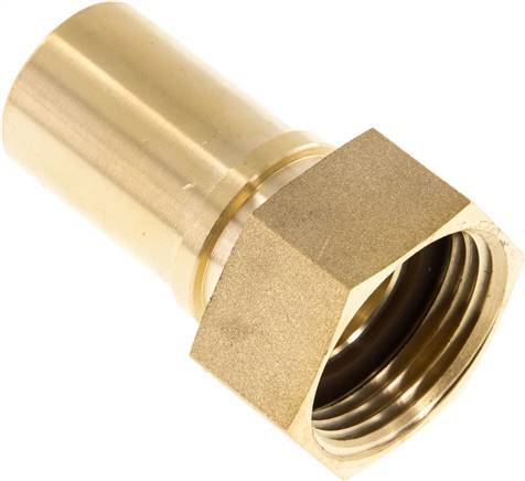 25 mm (1'') & G1'' Brass Hose Barb Union Nut Flat Sealing Polyurethane Safety collars EN 14420-5 (DIN 2817)