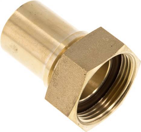 32 mm (1-1/4'') & G1-1/4'' Brass Hose Barb Union Nut Flat Sealing Polyurethane Safety collars EN 14420-5 (DIN 2817)