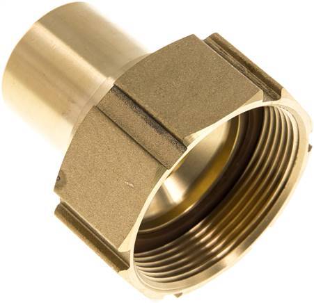 38 mm (1-1/2'') & G2'' Brass Hose Barb Union Nut Flat Sealing Polyurethane Safety collars EN 14420-5 (DIN 2817)