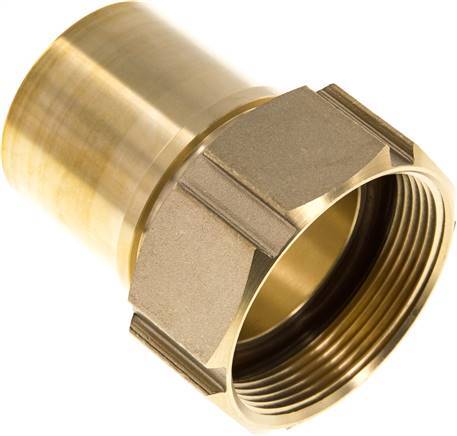 50 mm (2'') & G2'' Brass Hose Barb Union Nut Flat Sealing Polyurethane Safety collars EN 14420-5 (DIN 2817)