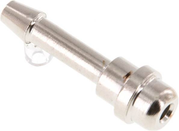 Embout de tuyau en laiton nickelé de 4 mm sans écrou-raccord (G1/8'') 11mm