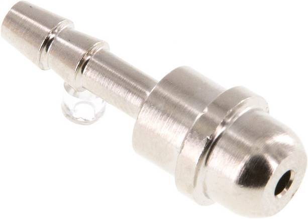 Embout de tuyau en laiton nickelé de 4 mm sans écrou-raccord (G1/4'') 15,5 mm