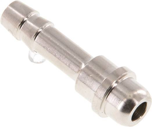 Embout de tuyau en laiton nickelé de 6 mm (1/4'') sans écrou-raccord (G1/4'') 15.5mm