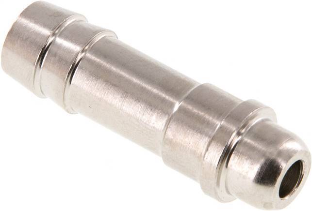 Embout de tuyau en laiton nickelé de 9 mm (3/8'') sans écrou-raccord (G1/4'') 15,5 mm