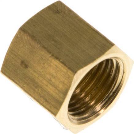 4/6mm (G1/8'') Brass Union Nut L11mm