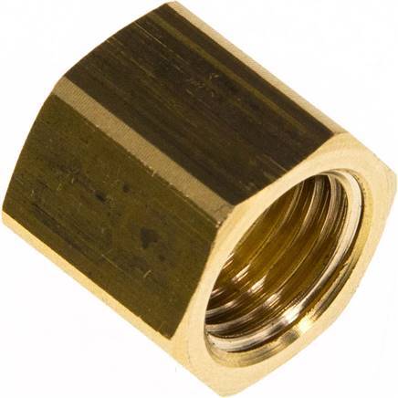 4/6mm (G1/4'') Brass Union Nut L15.5mm