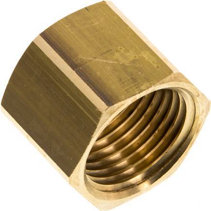 6/9/13mm (G1/2'') Brass Union Nut L20.5mm